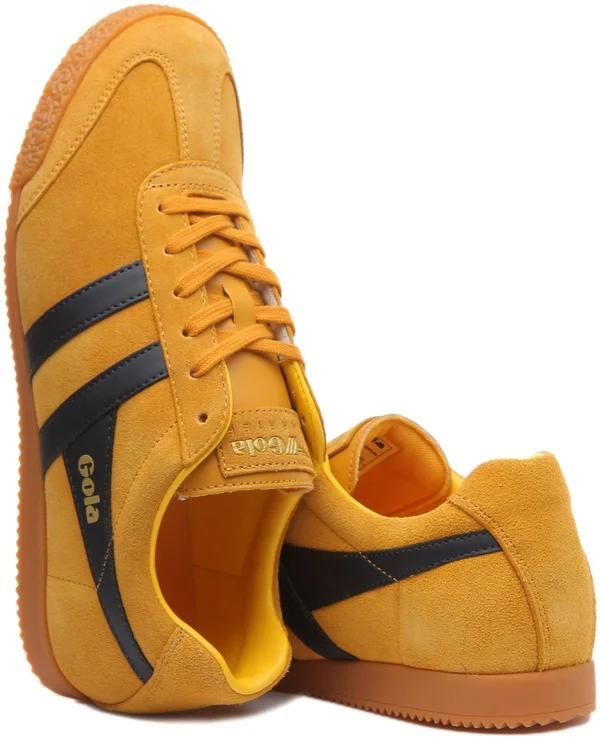 Gola Harrier Sun Navy Gum Mens Suede Trainers, 11 UK