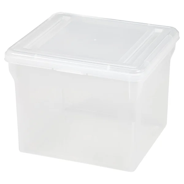 Iris Letter Size File Box - Clear, Pack of 6