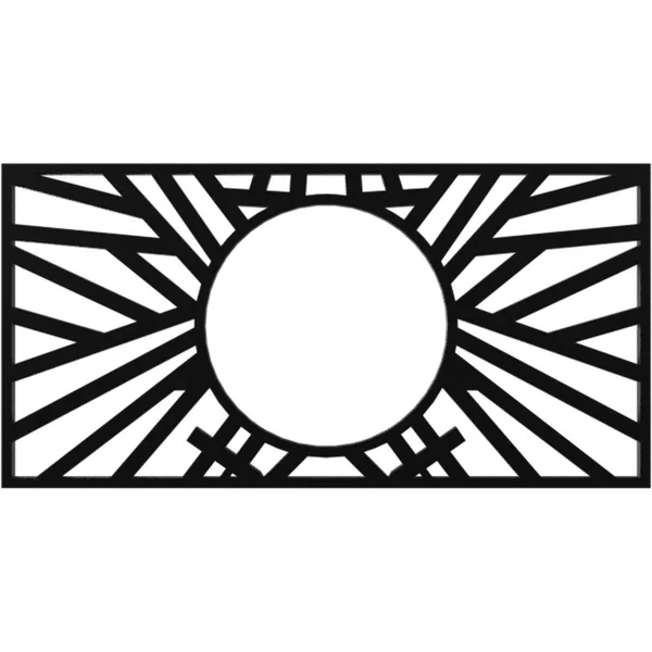 Ekena Millwork CMPP40X20HOSBL 40x22W x 20x22H x 14 3/4x22ID x 1x22P Hoover Architectural Grade PVC Pierced Ceiling Medallion, Bl