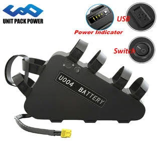 UnitPackPower 52V 20Ah E-Bike Lithium Ion Triangle Battery