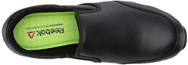 Men's Reebok Work Sublite Cushion Work RB4036 Slip-On, Adult, Size: 8.5, Black Leather