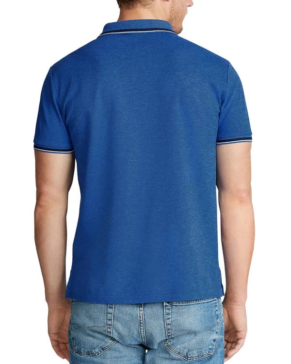 Polo Ralph Lauren Custom Slim Stretch Mesh Polo Shirt - Blue