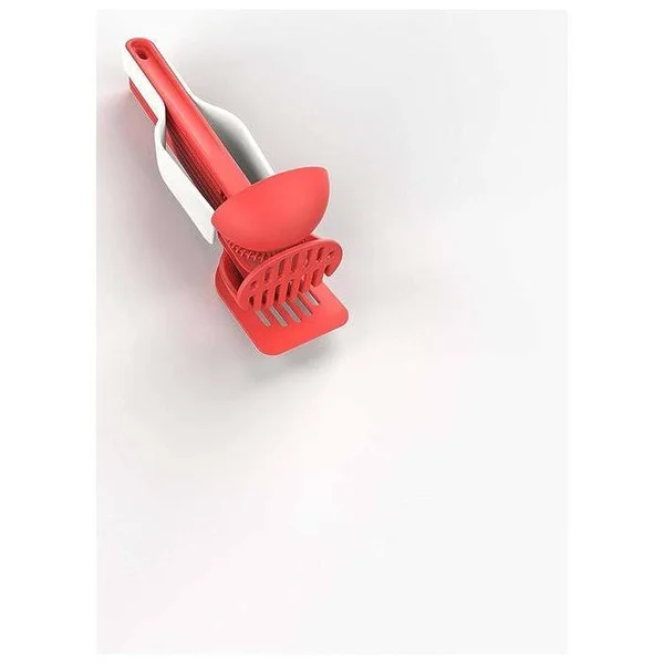 Venn 8 Piece Starter Utensil Set, Red