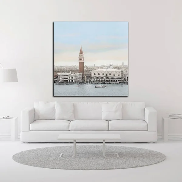 24x22 x 24x22 Piazza San Marco Vista by Alan Blaustein Print on Canvas