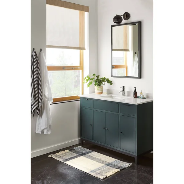 Room & Board - Modern Soho Mirror 1.5D 22W 56H in Ocean Blue