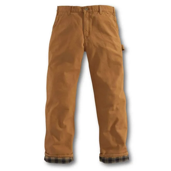 Carhartt Men's Flannel Lined Washed Duck Dungaree