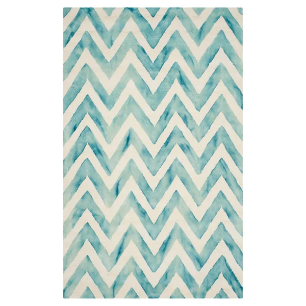 Safavieh Dip Dye Ivory & Turquoise 4& x 6& Rug