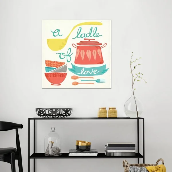 Mary Urban Painting Canvas Print - A Ladle of Love ( Quotes & Sayings art)