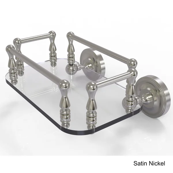 Allied Brass Prestige Regal Collection Wall Mounted Glass Guest Towel Tray - Antique Copper
