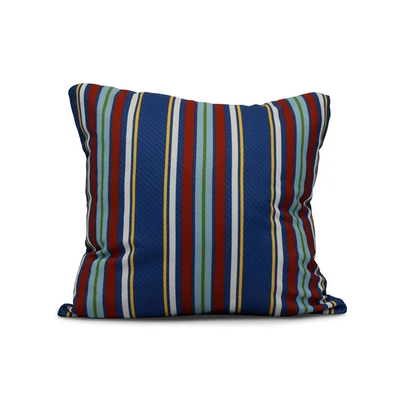 26x22 Multi-Stripe Azure Blue Stripe Decorative Throw Pillow
