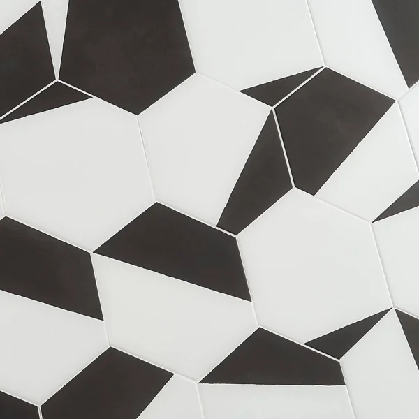 Artmore Tile Modern Hex Pop Black 7.79 in. x 8.98 in. Matte Porcelain Floor and Wall Tile (16 Pieces 6.03 Sq. ft. per CASE), EX