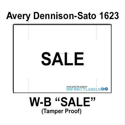 200 - 000 Sato 1623 Compatible Sale White Price Gun Labels for Avery Dennison Sato 210, 220, 230 Price Guns. Full CASE. with Secur