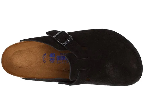 Birkenstock Boston Soft Footbed (Unisex) Clog Shoes Black Suede : 42 (US Men's 9-9.5 - US Women's 11-11.5) Regular