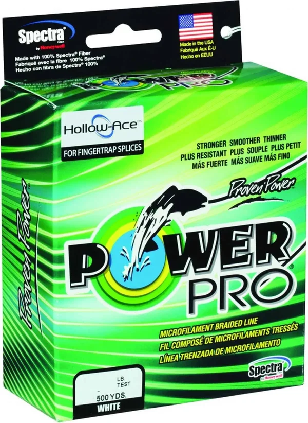 Power Pro Spectra White Braided Line 65 Pound, 500 Yards