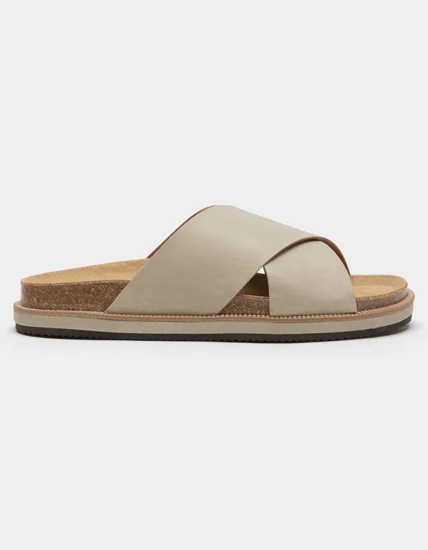 Free People Sidelines Gray Footbed Sandals - Grey - 7