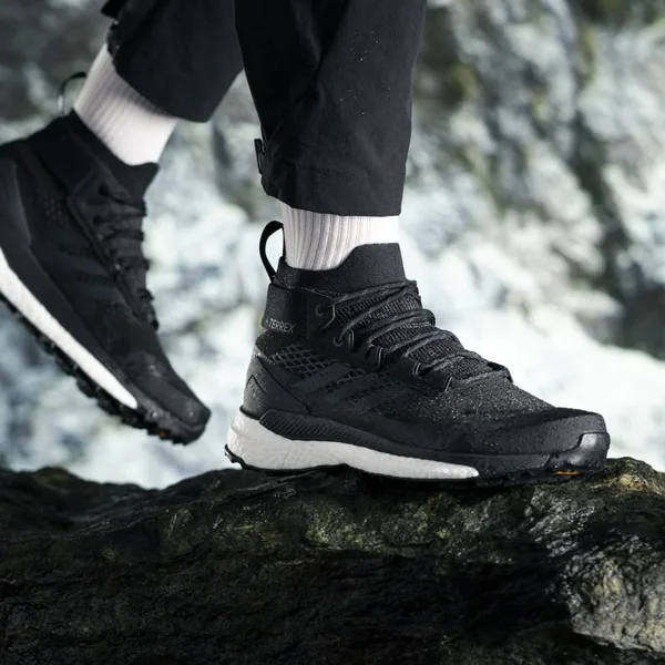 Adidas Terrex Free Hiker GTX - Men's Black/Grey/Three/Active Orange, 10.5