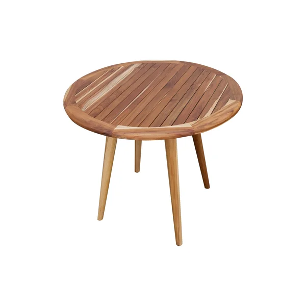 EcoDecors 36x22 Round Solid Teak Dining Table - EarthyTeak Finish