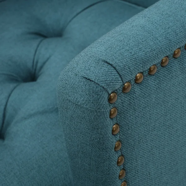 Malone Fabric Club Chair Dark Teal