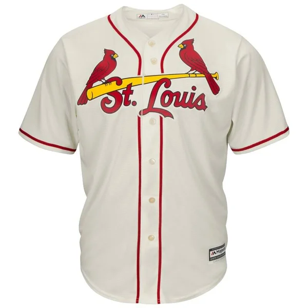 Majestic St. Louis Cardinals Cream Alternate Official Cool Base Player Replica Jersey Size: Large