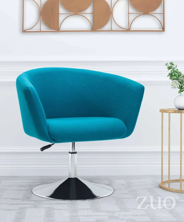 Zuo Modern Umea Arm Chair Island Blue