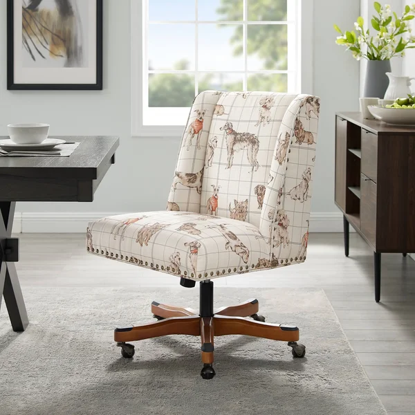 Linon Violet Home Office Chair Cream