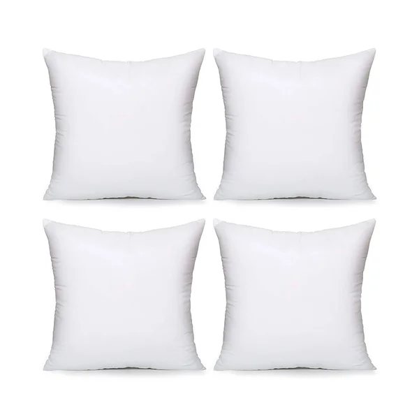 ACANVA Hypoallergenic Pillow Insert Form Cushion Sham, 22-4Pack, White, 4 Piece