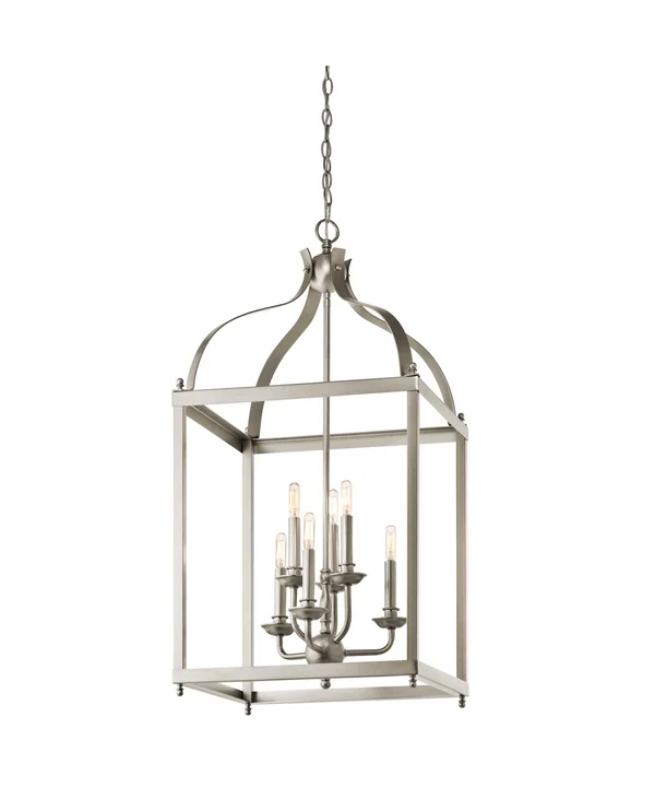 Kichler 42568 Larkin 6 Light 18x22 Wide Chandelier - Brushed Nickel 42568NI