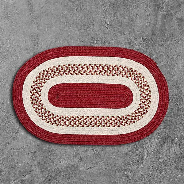 Colonial Mills Flowers Bay Red 4&x6& Oval Rug