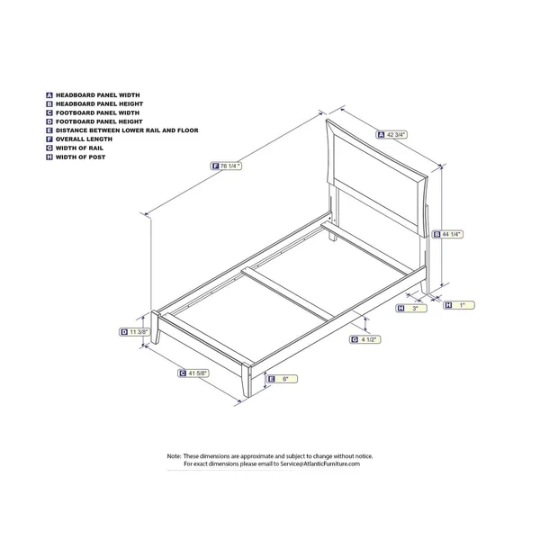 Atlantic Furniture Metro White Twin Bed