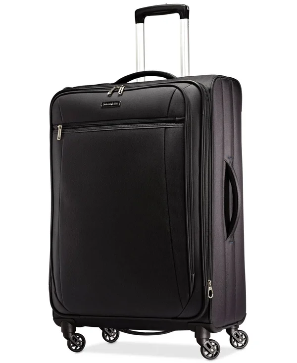 Samsonite Ascella x 25-inch Softside Spinner Checked Luggage in Black