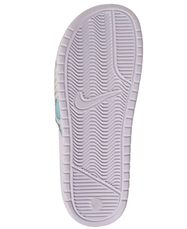 Nike Women's Benassi Just Do It Print Slides, White