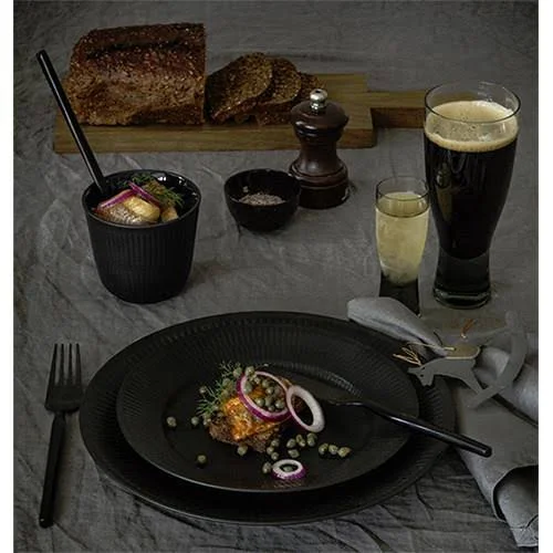 Royal Copenhagen Black Fluted Thermal Cup
