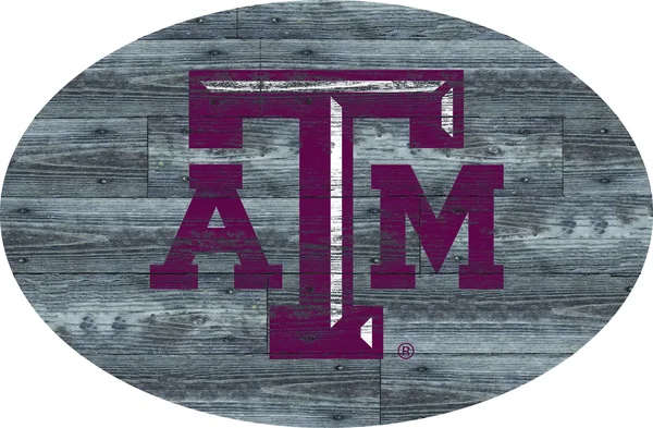 Texas Au0026M Aggies Distressed Wood Oval Sign