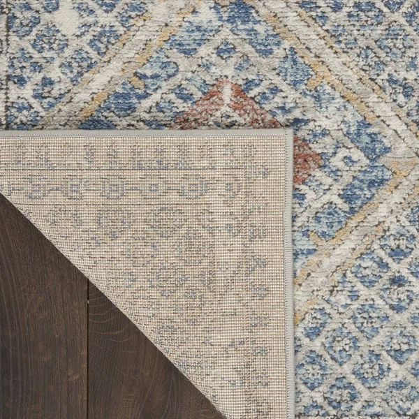 Nourison Concerto CNC16 Area Rug, Blue/Ivory, 2&2x22 x 10&
