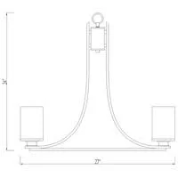 Z-Lite 5 Light Chandelier - Matte Black 492-5MB