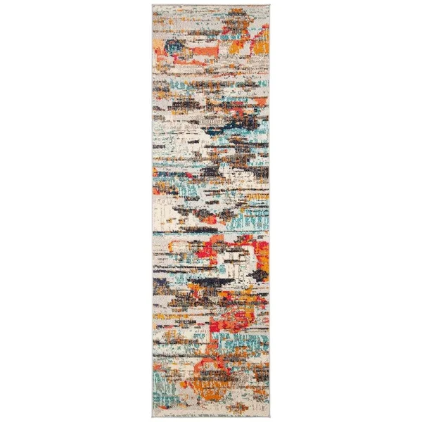 Safavieh Madison 400 Rug Collection MAD419F - Grey, Turquoise - 8& x 10&