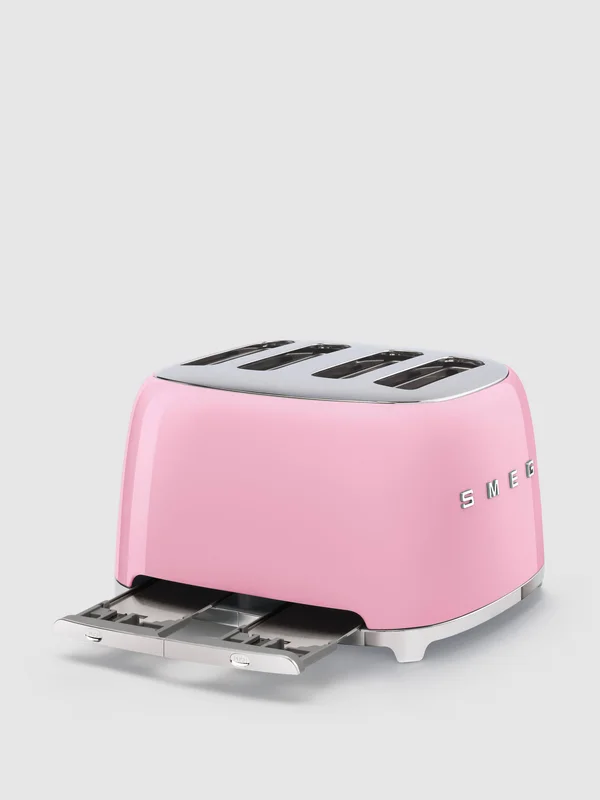 Smeg 4x4 Slot Toaster - Pink