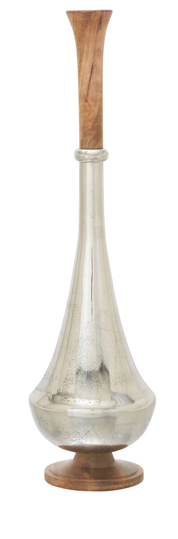 37583 Aluminum Wood Vase
