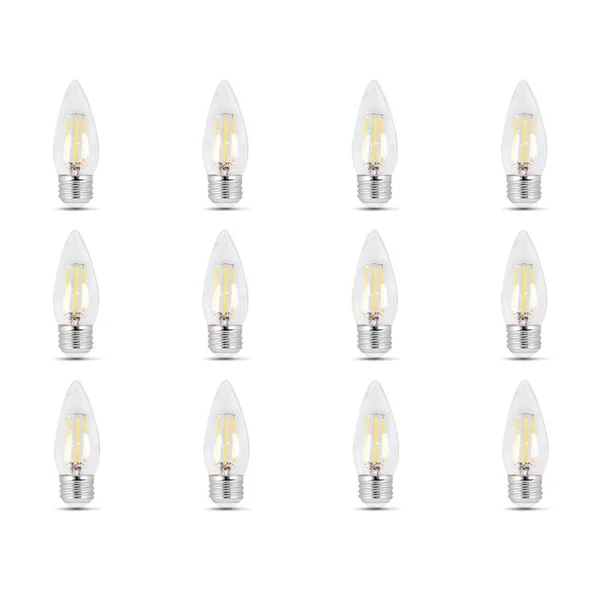 Feit Electric 25-Watt Equivalent (2700K) B10 Dimmable Filament LED Clear Glass Light Bulb - Soft White (12-Pack)