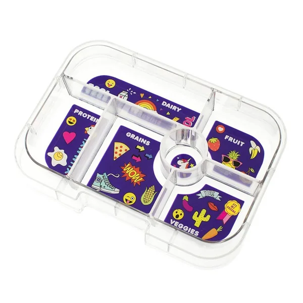 Yumbox (Kai Blue; Emoji Tray) Leakproof Bento Lunch Box Container for Kids