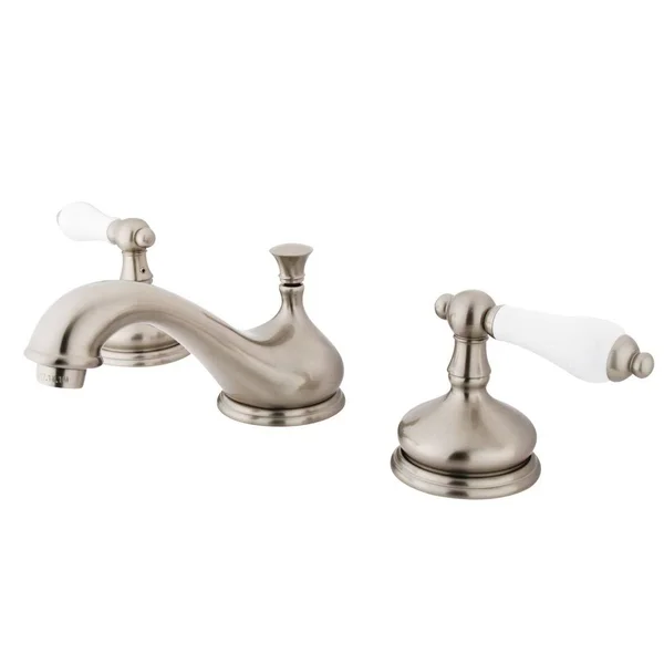 Elements of Design ES1168PL Double Handle 8x22 to 16x22 Widespread Bathroom Faucet W Satin Nickel