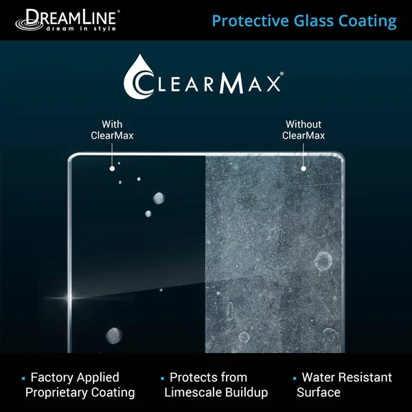 DreamLine SHDR-4128720-01 Elegance 28 3/4 - 30 3/4x22 Frameless Pivot Shower Door Chrome Finish