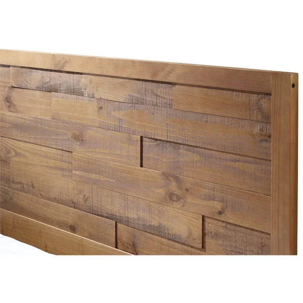 Pemberly Row Queen Platform Bed in Caramel