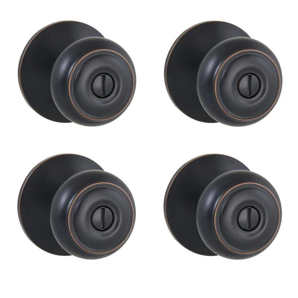 Defiant Hartford Aged Bronze Bed/Bath Door Knob Value Pack (4-Pack)