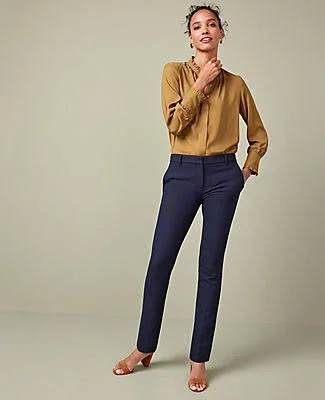 Ann Taylor The Straight Pant Size 16 Atlantic Navy Women's