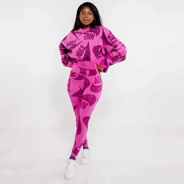 Nike Women's Sportswear Printed Leggings: Pink CJ2059-691
