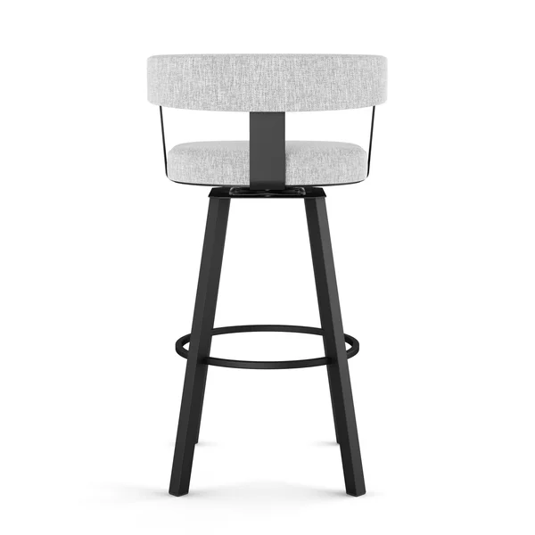Amisco Parker 26 in. Swivel Counter Height Stool Taupe/Gray Faux Leather