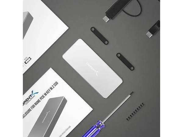 Sabrent USB Type-C Aluminum Enclosure for M.2 NVMe SSD in Silver (EC-NVME-SVR)