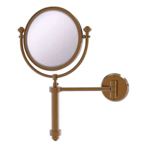 Allied Brass Southbeach Collection Wall Mounted Make-Up Mirror 8-in Diameter with 3X Magnification - Brushed Bronze