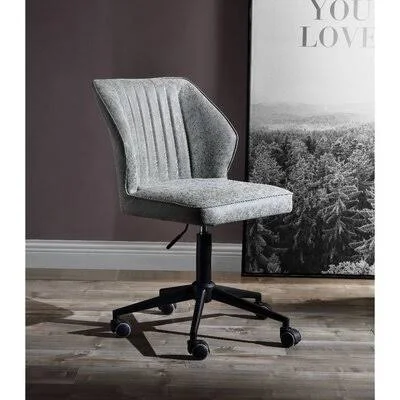 Acme Pakuna Office Chair - Vintage Gray PU & Black 92942 Latitude Run